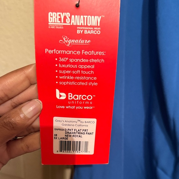 Women’s  Blue Scrub Pants by Greys Anatomy by Barco sz 5x - Picture 4 of 4